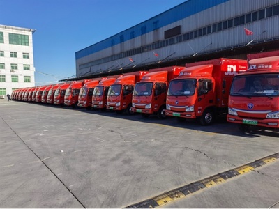 開門紅！福田智藍(lán)新能源170臺(tái)物流車交付京東物流，助力北京綠色物流升級(jí)